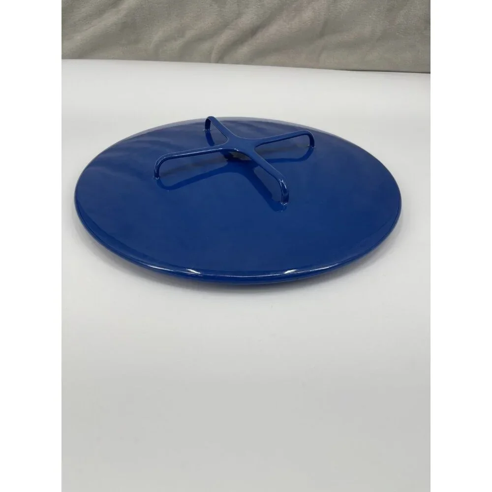Dansk Vintage Blue Enamelware Dutch Oven Replacement Lid - Pot Lid Only 12